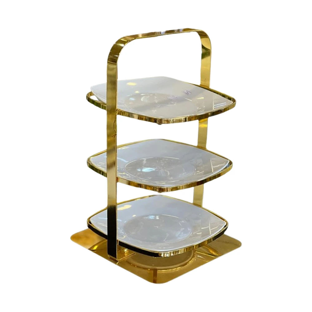 Royal Arabic Luxury Dry Fruit Tray Metal Dessert Dish Turkish Gold Dried Nuts Plates with Lid