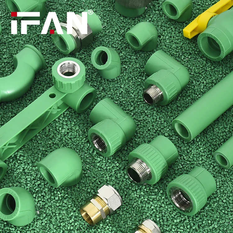 IFAN PPR Factory Support PPR Fitting Customized 20mm - 110mm Size Polypropylene Plumbing Materials Plastic PPR Pipe Fitting