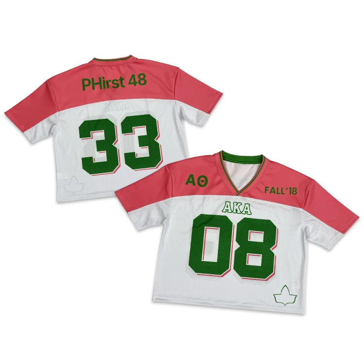 American Football Wear Men Women Shirts Fans Two Tone Design Mesh Boxy Cropped Custom Embroidery Football Jersey