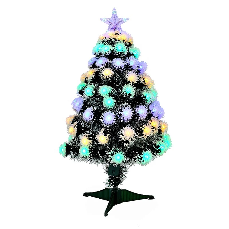 High quality party desk decorations 3ft fiber optic tree lamp small with flowers