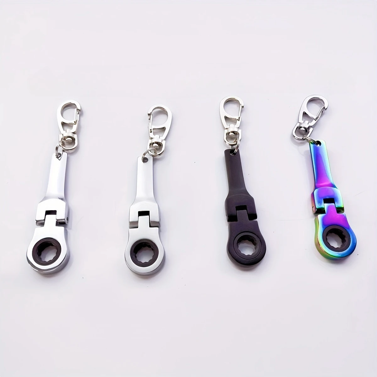 Wholesale Carryable 10MM Flexible Ratchet Keychain Trigger body made of carbon steel Laser Logo