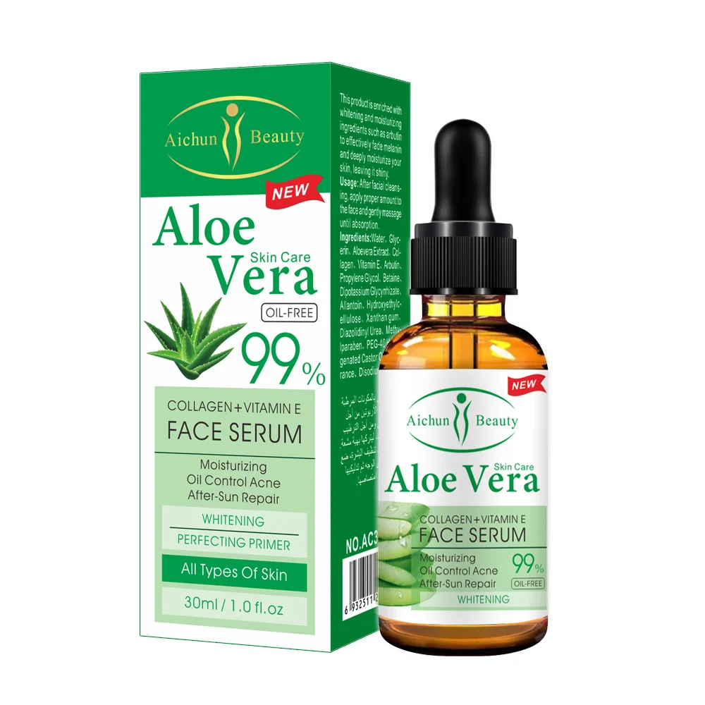 Aichun Beauty алоэ вера увлажняющая отбеливающая лицевая сыворотка для любой кожи