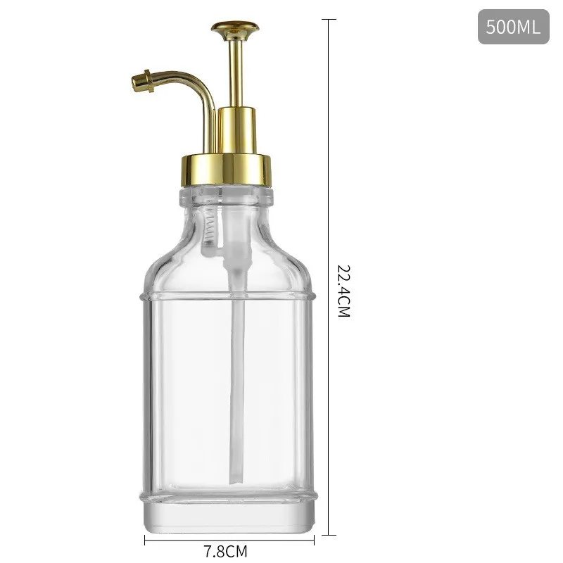 Wholesale Custom packing  500ml  Coffee Syrup Dispenser Gold Pump Dispenser Maple Coffee Syrup Glass Bottle