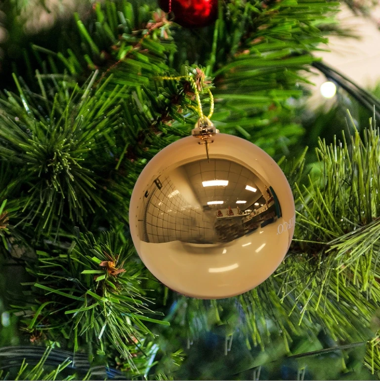 Hot Selling Plastic Christmas Ball For Christmas Tree Ornaments Hanging Decoration Logo Can Be Customized