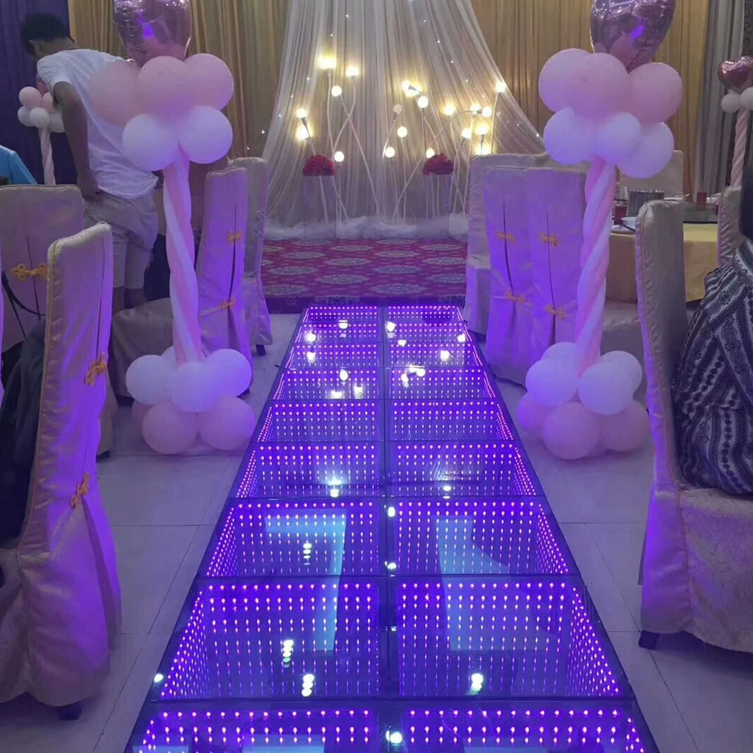 DMX512 LED Panels Magnetic Digital Decoration Controller Portable Dance Floor Wedding Mat Game Stage Lights LED Dance Floor