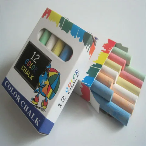 
High quality 6/12/20/100 PCS No dust Chalk Safe Student School Office Use Hot Sale Color Chalk Nontoxic Kid Drawing Chalk 