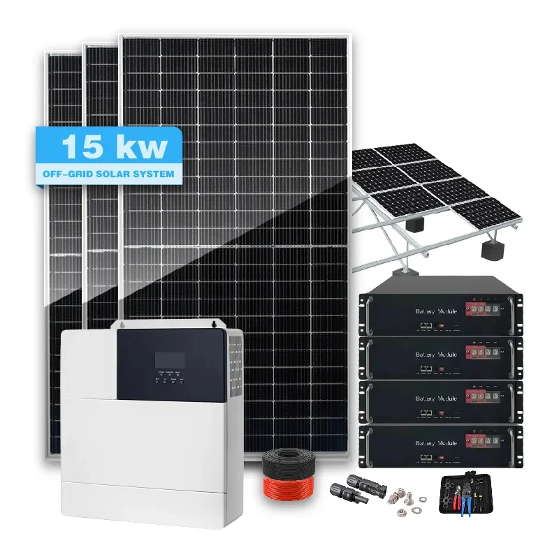 5kW/10KW/20KW Offline Solar Energy System Home solar systems complete Kit Featuring with MPPT Controller Lithium-Ion Battery