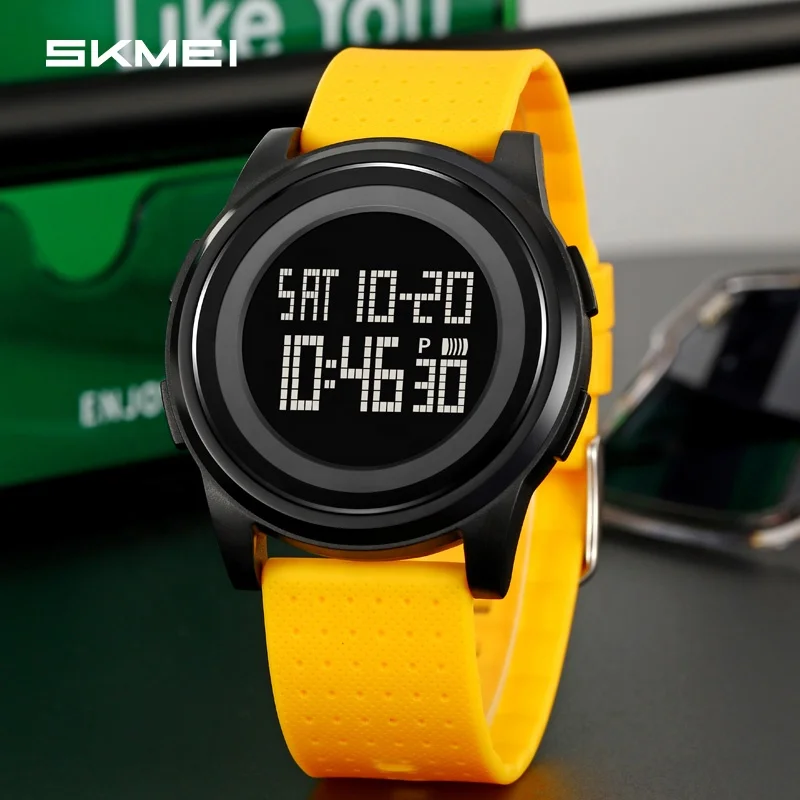 SKMEI 2378 New Relogio Men Outdoor Electronic Digital 50m Waterproof Sports Thin Relojes Fashion Lower Price Calendar Watches