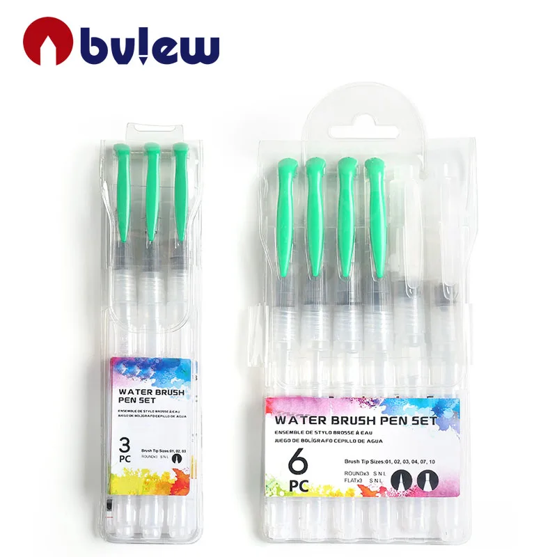 Easy Clean Water brush Paint Pens Water Color Pen Set Refillable Watercolor Brush Pens For Watercolor