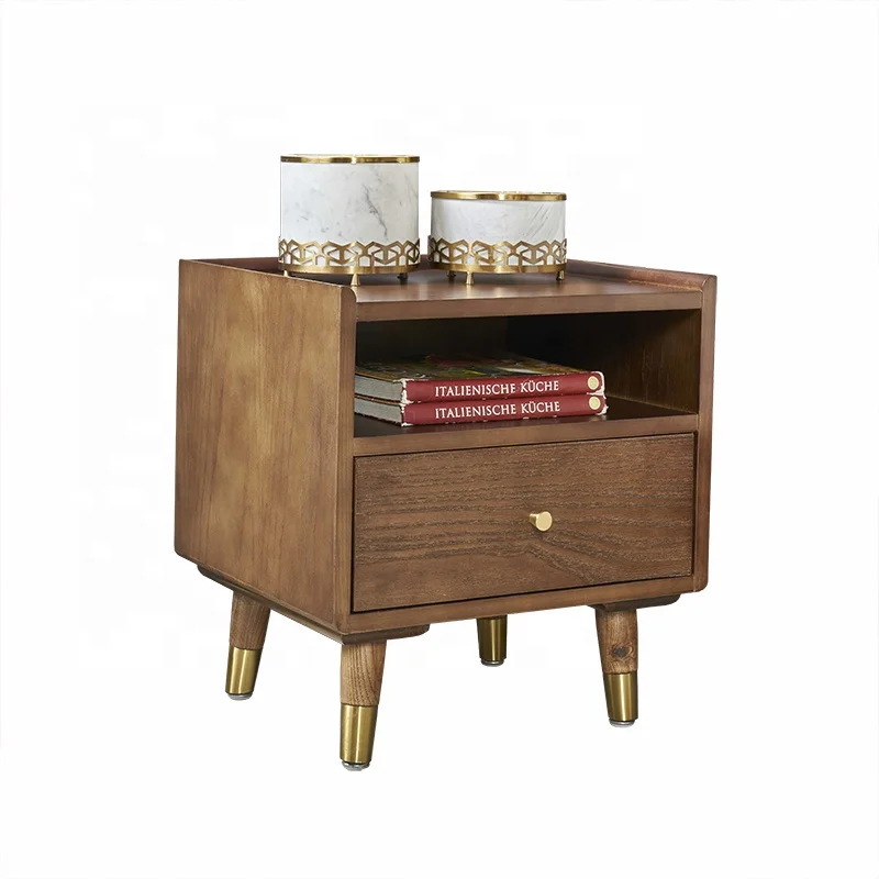 Modern Design Wood Bedside Table cabinets Home Bedroom Furniture Nightstand
