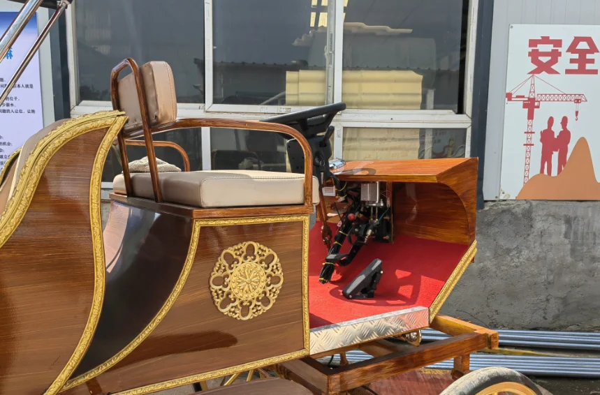 Customized European Sightseeing Carriage Electric EXW Wooden Seat Hot Selling High Quality Special Transportation 2024 Fangyu