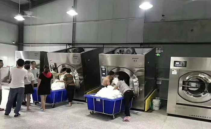 
Plastic laundry cart with stainless steel frame, bulk laundry truck for tilting washer 