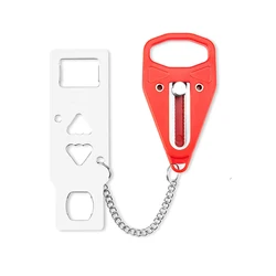 New Portable red green blue Security Door Lock Travel Guard Hotel School DIY Privacy PadLock Stopper Home Lock