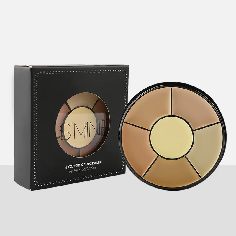Color Corrector for Dark Circles Color Correcting Palette Full Coverage Concealer Make Up Kit 6 in 1 Concealer Contour Palette