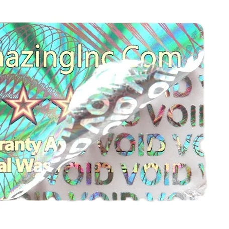 High Security Tamper Evident Seal Warranty Void Original Genuine Authentic Hologram Laser Labels Stickers