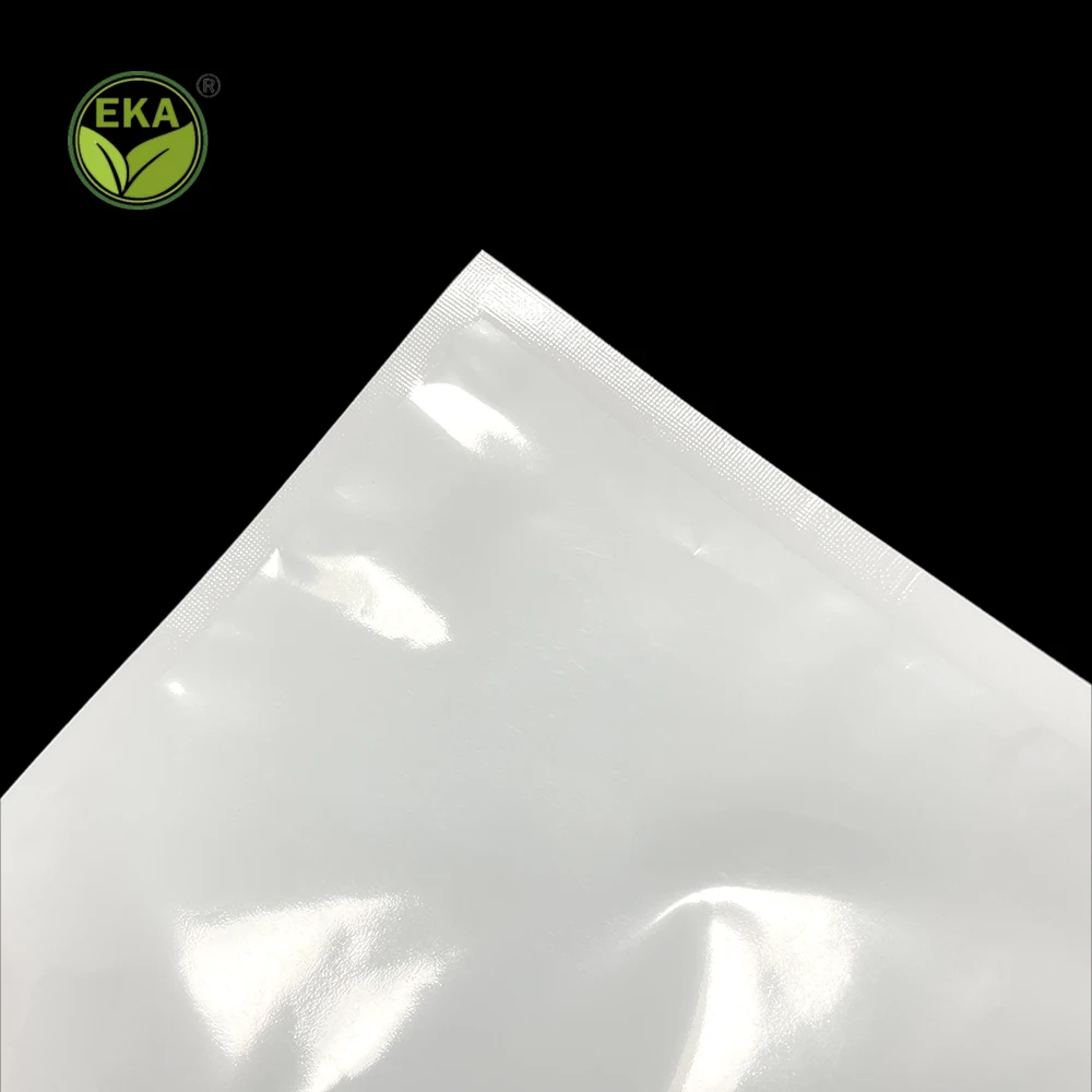 Eco Biodegradable Disposable Grip Seal T-Shirt Sleeve Skirt Underwear Clear Clothing Packaging White Kraft Paper Plastic Bag