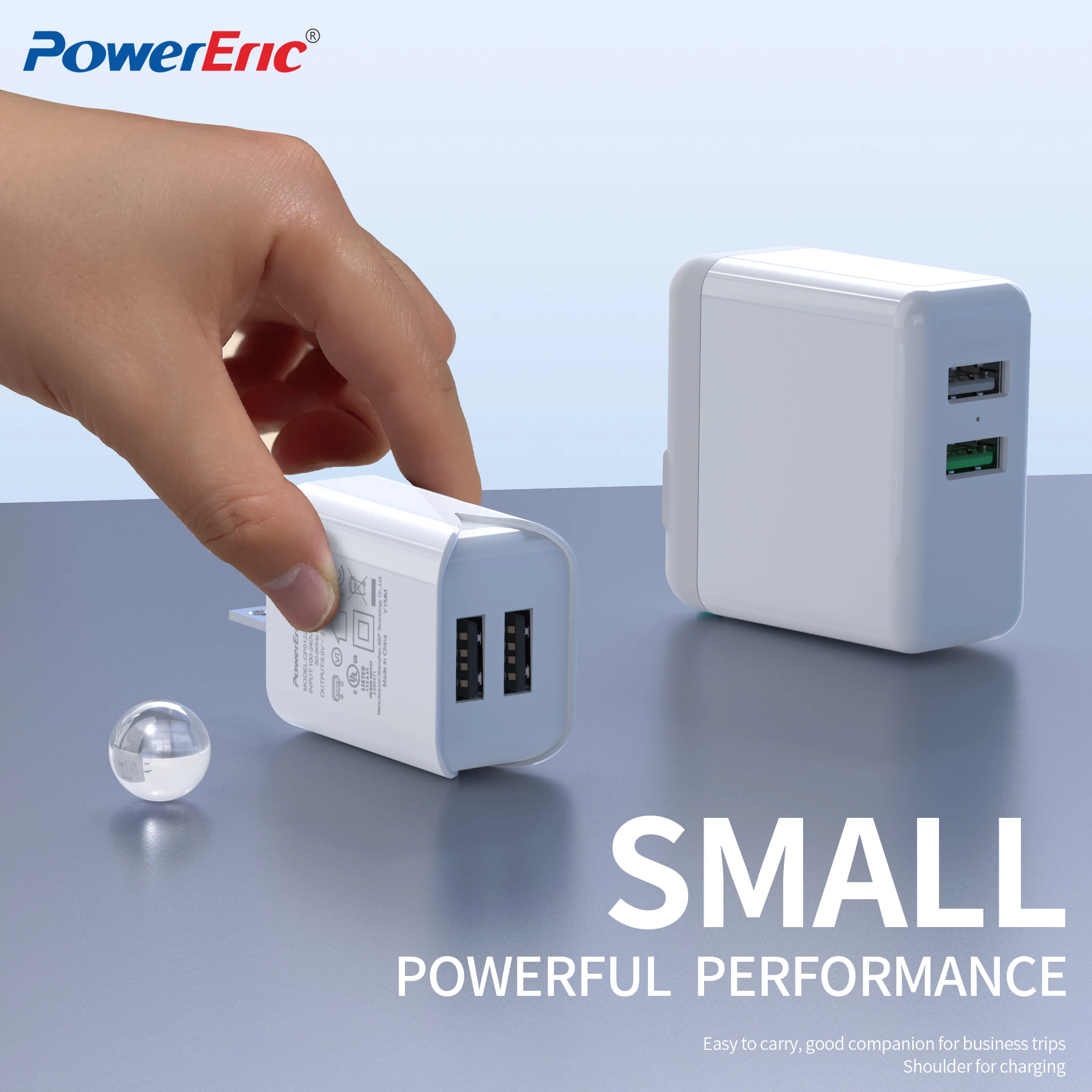 Factory Price OEM USB Dual Port Fast Power Adapter Qc3.0 2USB 5V 2.4A Mobile Travel wall charging Appliance