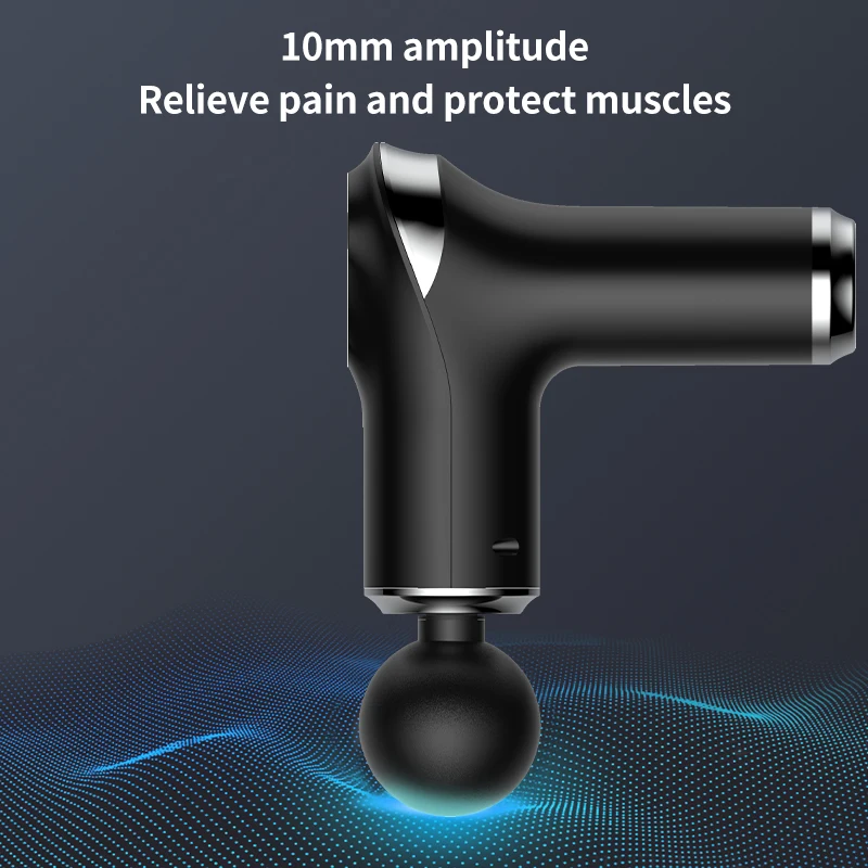 New Trending 5 Speeds Vibration Therapy Massager Mini Fascia Massage Gun with 4 Replacement Massage Heads