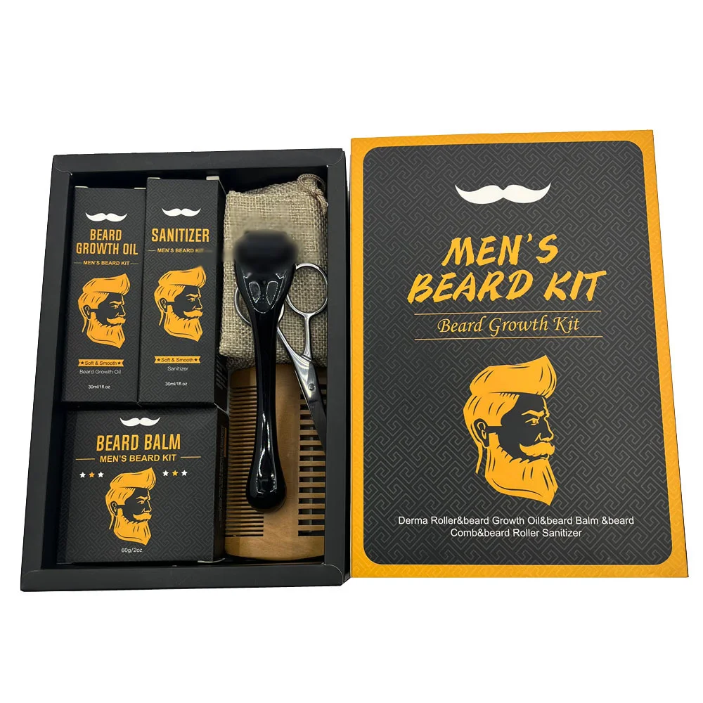 man beard softening sets low moq beard growth kit set beard set for men