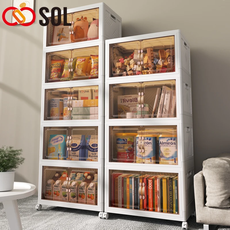 SOL45 * 30*33 см 2023 Лидер продаж для хранения продуктов уборки гостиной бытовой пластиковый складной шкаф