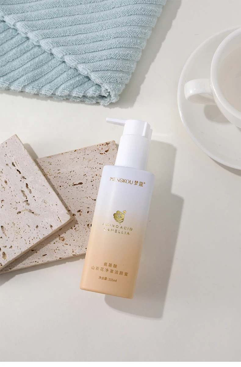 Hot Sale Private Label Mengkou Deep Cleansing Face Wash Anti Acne Moisturizing Amino Acid Camellia Foam Facial Cleanser