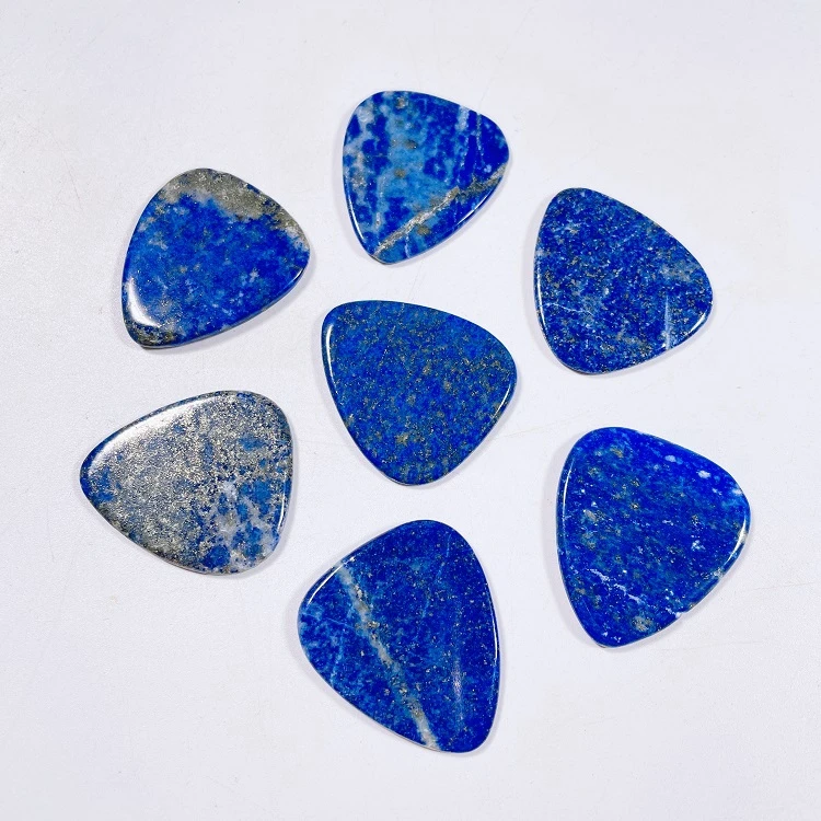 Wholesale Stone Lapis Lazuli Guitar Accessories Pick Gemstone Grey Agate