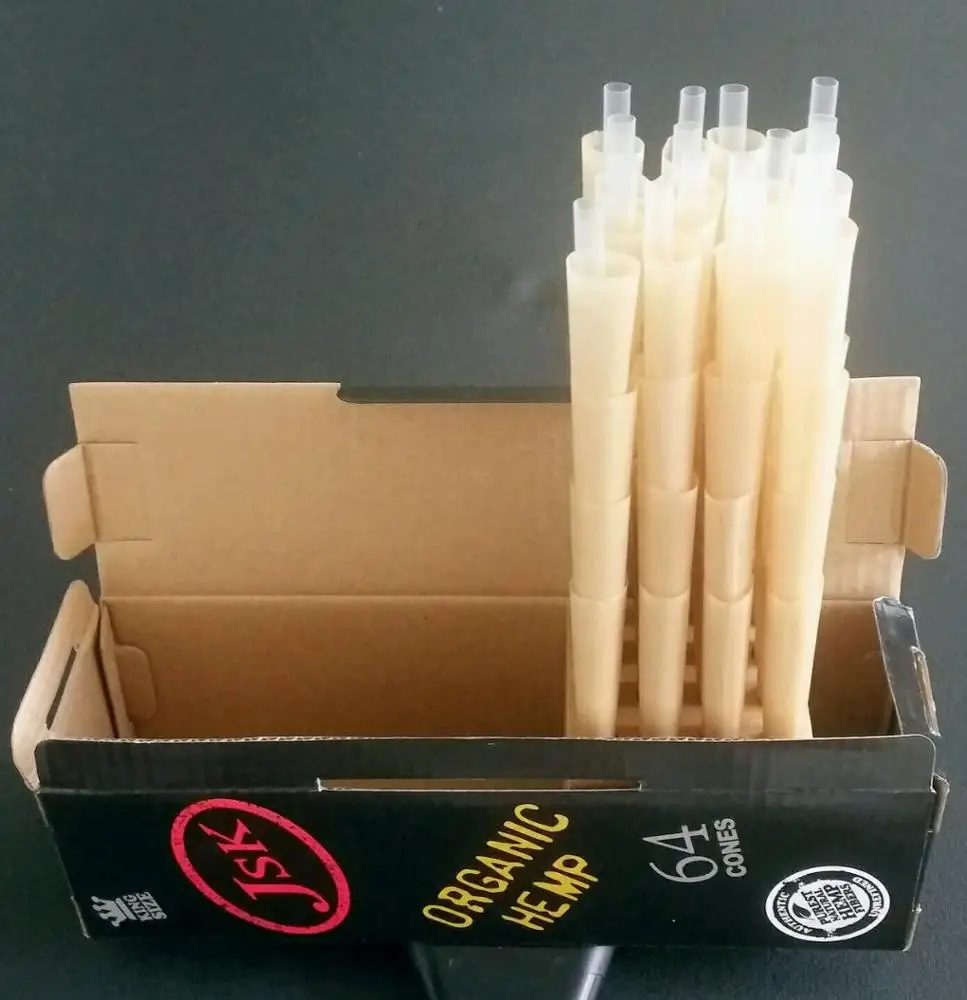 Pre-rolled cones King Size organic paper 64pcs