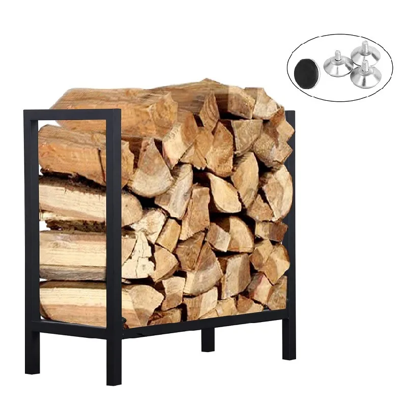 Firewood rack outdoor steel fireplace storage Firewood Log Rack Decorative Indoor/Outdoor Steel fireplace wood holder Storage
