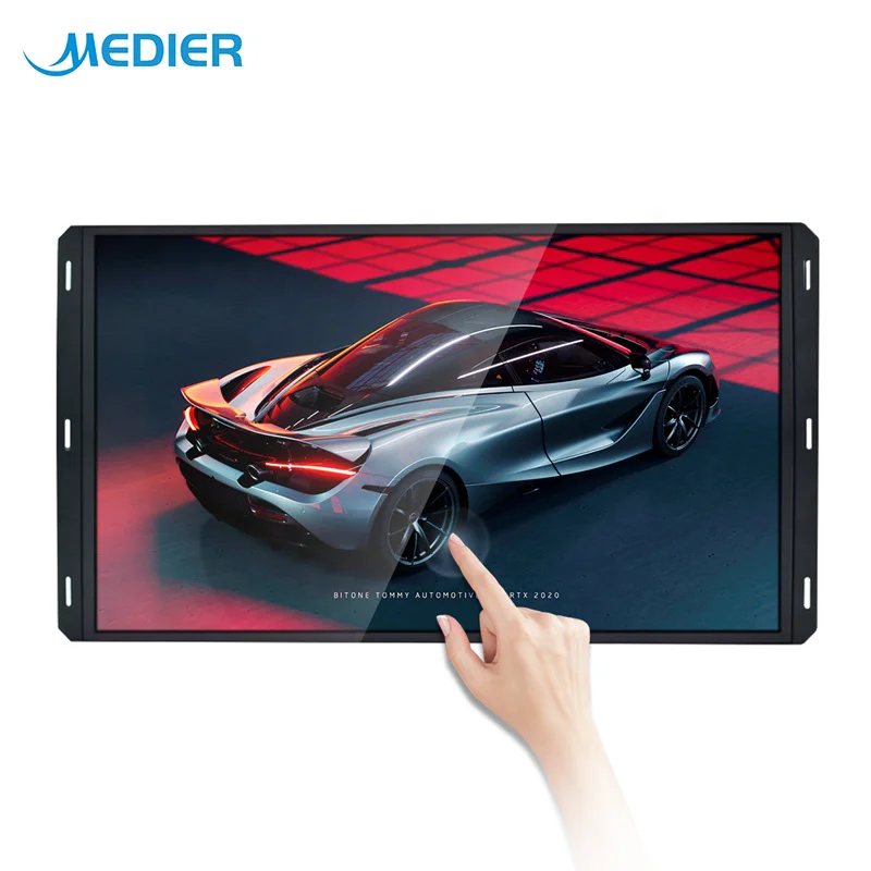 15.6 inch open frame capacitive metal case industrial lcd touch screen  monitors