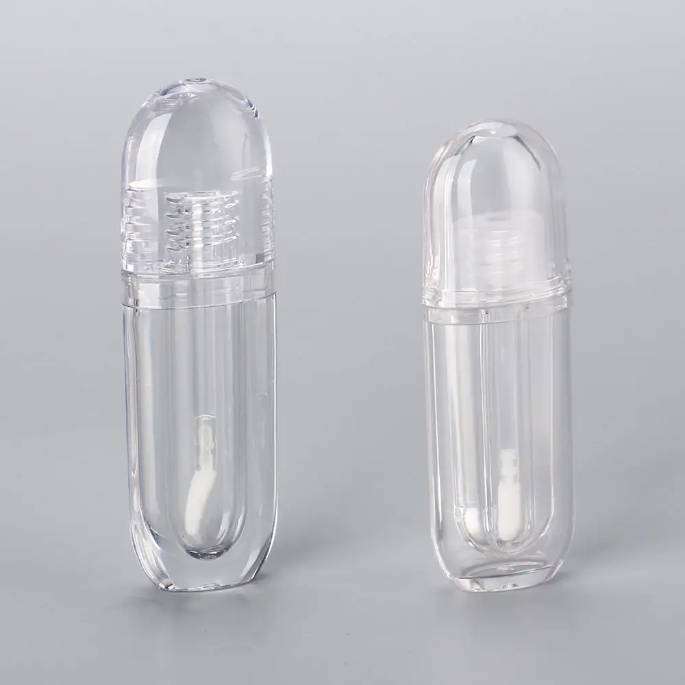 Clear Liquid Lipstick Container Lip Oil Bottle Flat Empty Plastic Transparent Lip Gloss Tube