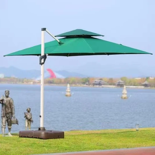 New Deign Outdoor Sun LED Light Patio roma parasol Roman umbrella For Garden Shading