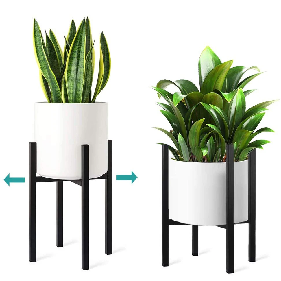 Plant Pot Home Cheap Artificial Indoor White Garden Wholesale Iron Metal Adjustable Stand Ceramic Planters & Flower Plant Pot