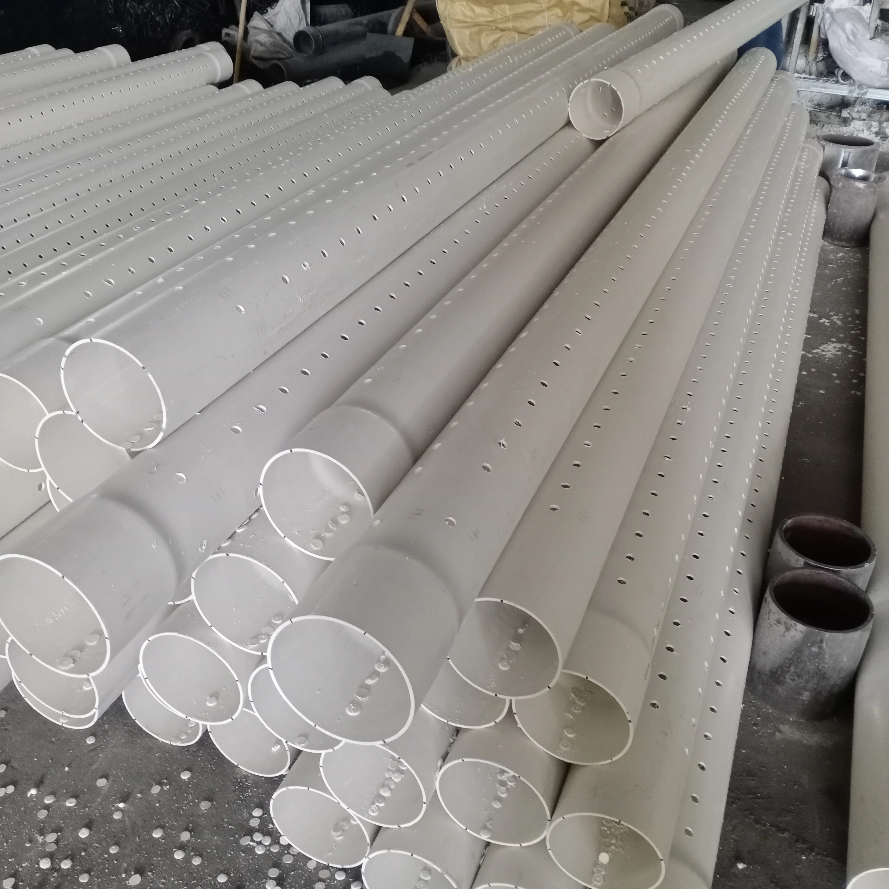 PVC Perforated Drainage Pipe 110mm 4 Inch Plastic Tubes Competitive Price for Perforated Pipes