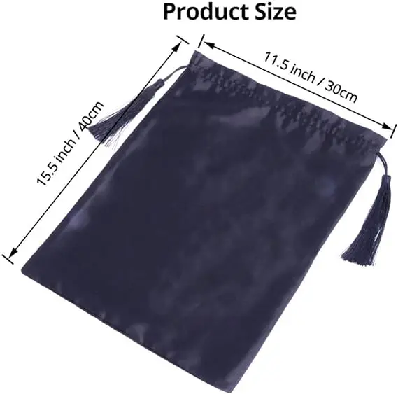 Silk Satin Packaging Bundles Hair Extensions Tools Soft Pouches With Tassel Gift and Travel Bags