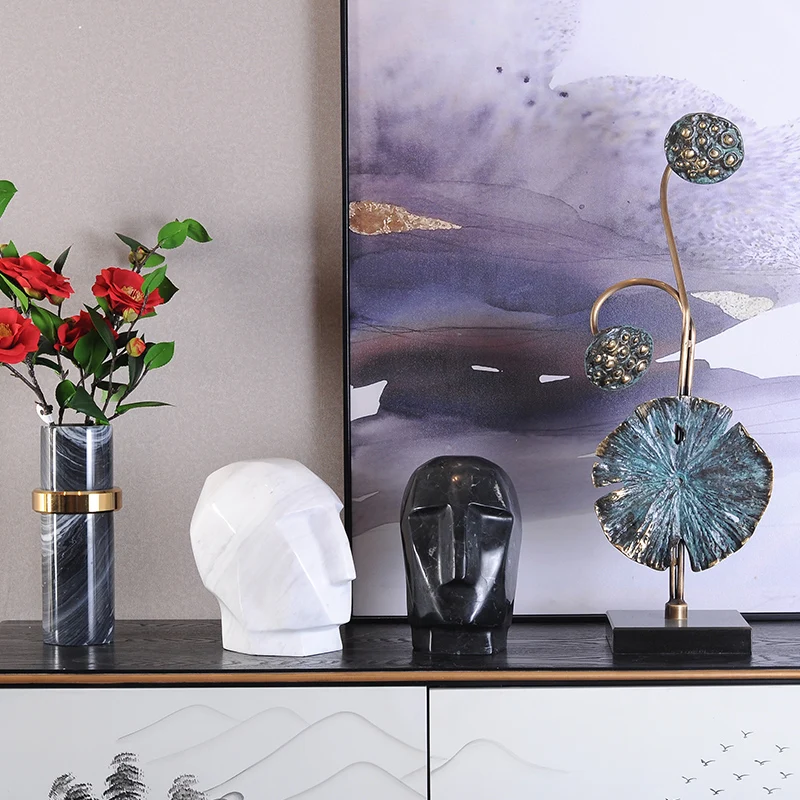 Sculptures Stone Carvings and Sculptures Home Decoration Pop Art Sculpture Human Head Statue
