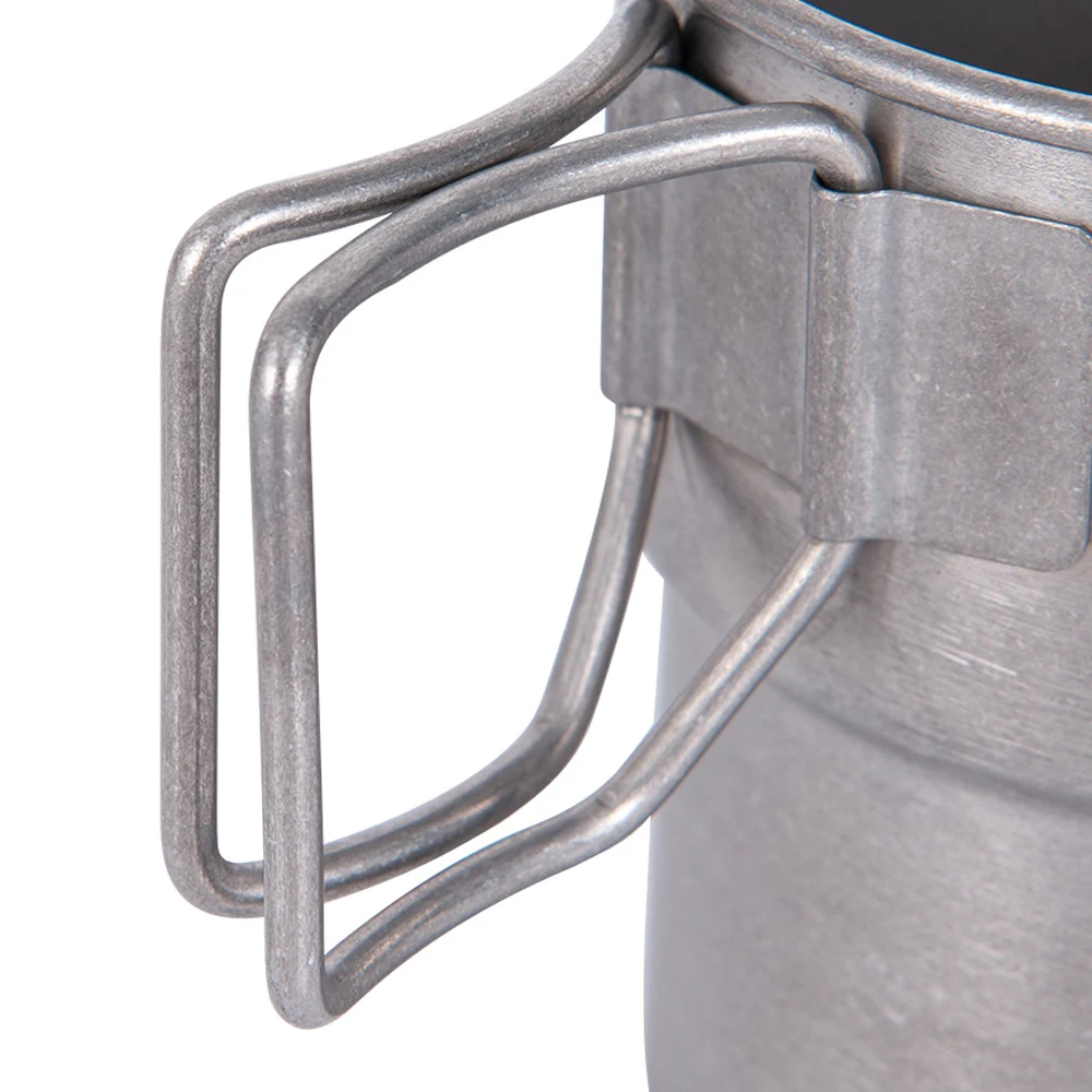 Ultralight Stainless Steel 304 Cup Camping Water Cup Mug Outdoor Camping Picnic Coffee Water Cup Mug with Foldable Handle