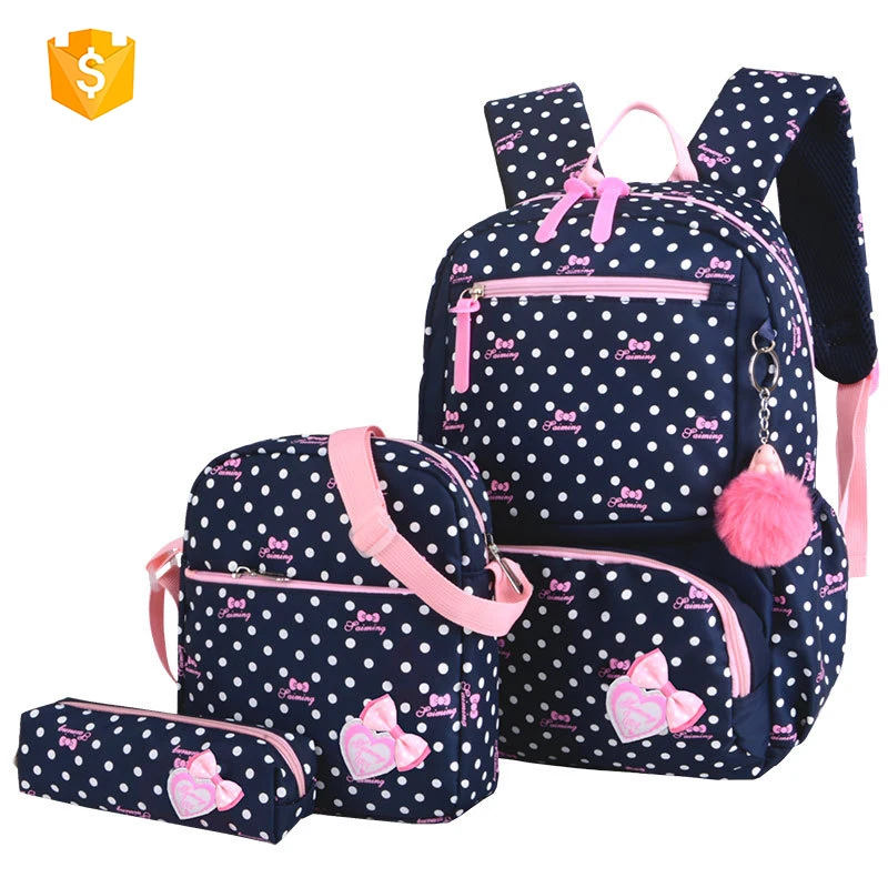 High Quality 3pcs set school bag manufacturer Printing Cute pattern kids cartoon school bags children bag
