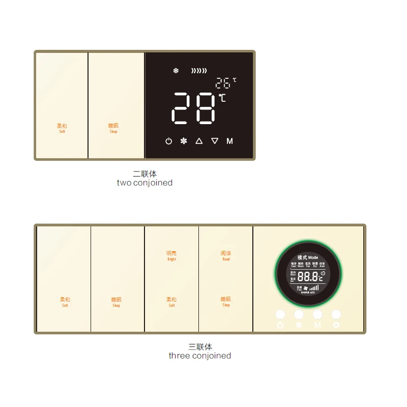 China Supplier  Voice Control 1/2/3/4 Gang  Power Smart Light White Way Touch No Neutral Wireless Wall Switches