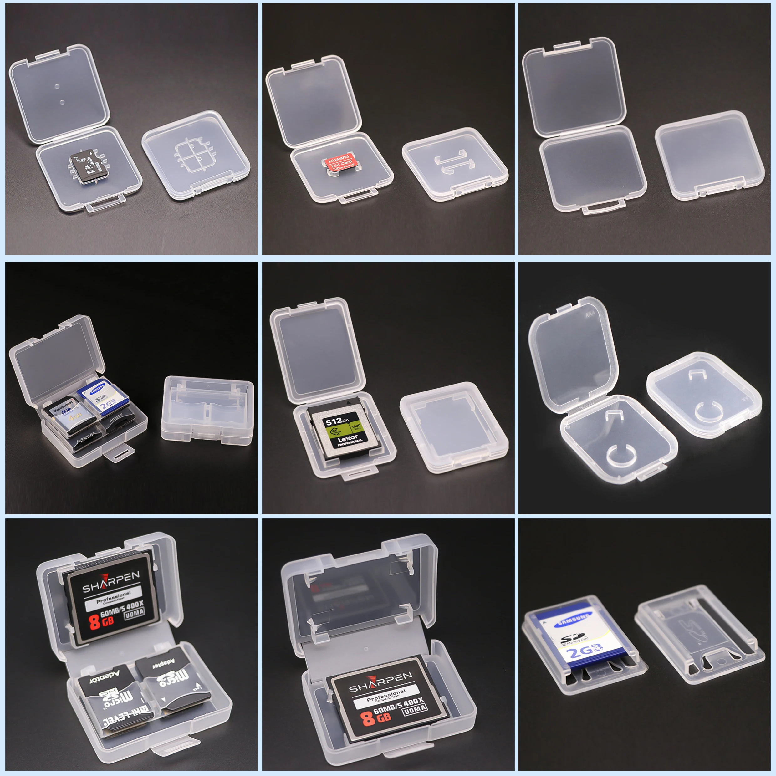 YUZMEI Plastic XQD Memory Card Case Cfexpress Type B Card Reader Case Protective Box Case for SD/TF Card Box For SanDisk Micro