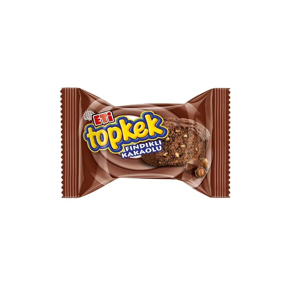 Eti Topkek Cocoa Cake with Hazelnut 35 gr x 24  All  Time Fresh Stock and New Date From Turkey