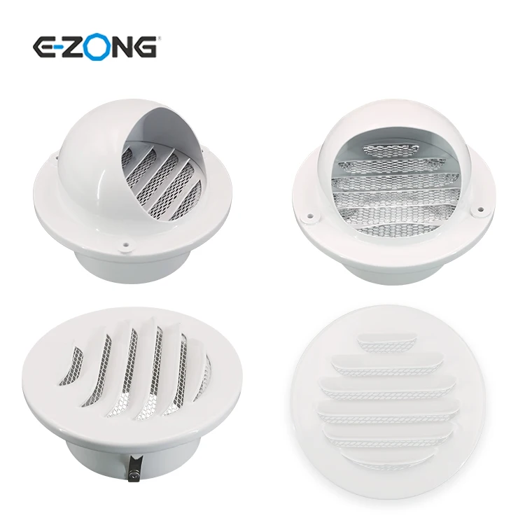 Aluminum exterior wall vent exhaust hood cap cover waterproof air vent cap