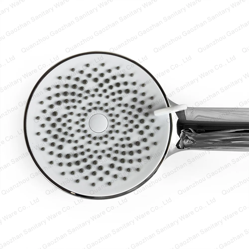 Avatar Newly Design 2023 Silicon Nozzle Self-Clean Handheld Shower Head 5-jet Chrome Body White Face