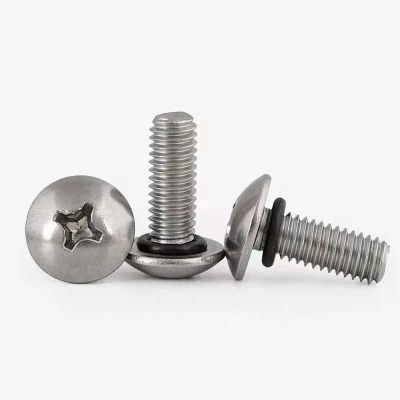 OEM Manufacturer Hexagon Pan Socket Head Waterproof Screws With Rubber Washer M3 M4 M5
