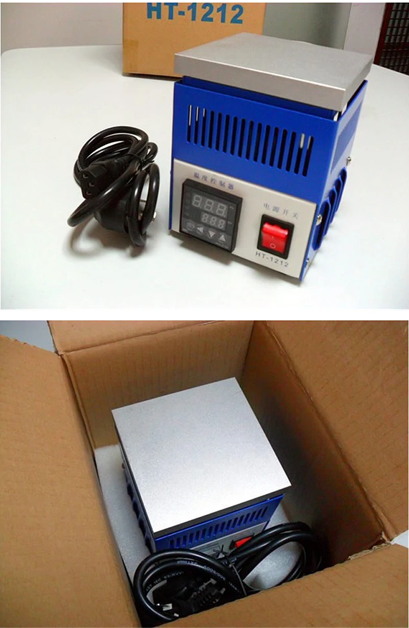 HT-1212 Constant Temperature Digital Display Heating Platform 800W Preheating Station for BGA Reballing Hot Plate 220V 110V