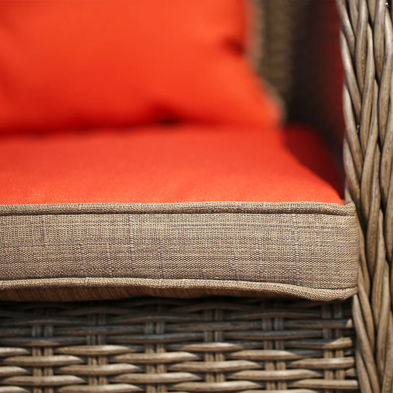 Luxury outdoor modern style patio garden furniture 2 sofa chairs tea table sets rattan balcony furniture indoor