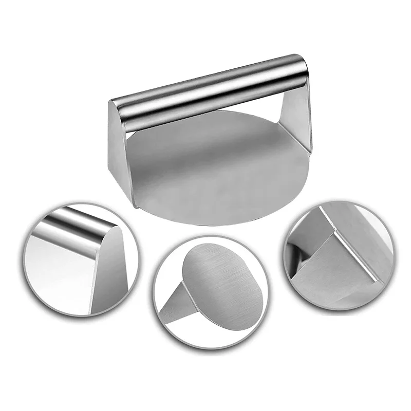 Factory Direct Sales Kitchen Tools 304 Stainless Steel Hamburger Press Round Meat Press