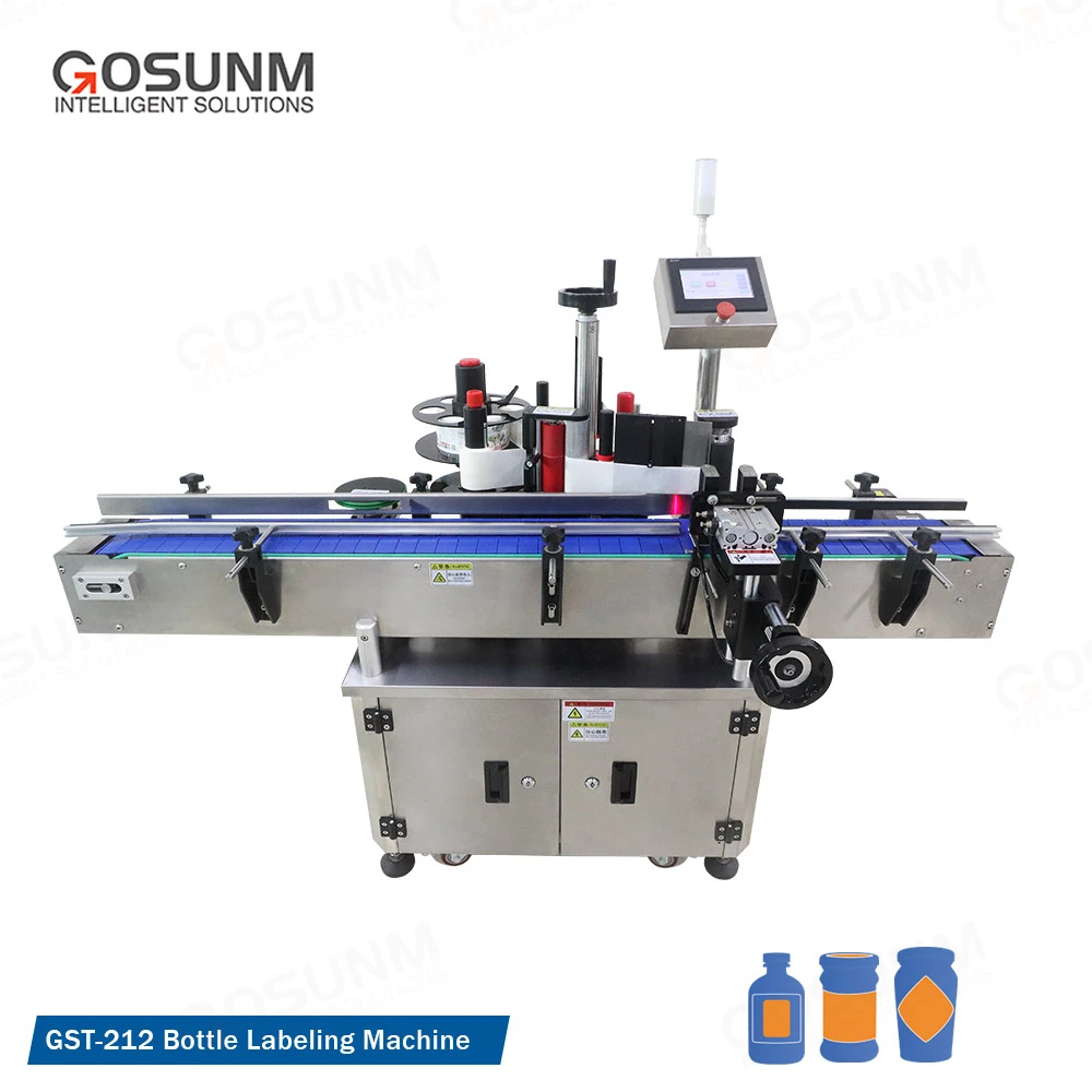 Professional Machinery Manufacturer Gosunm 10 ml bottle filling capping and sticker labeling machine manufacturer