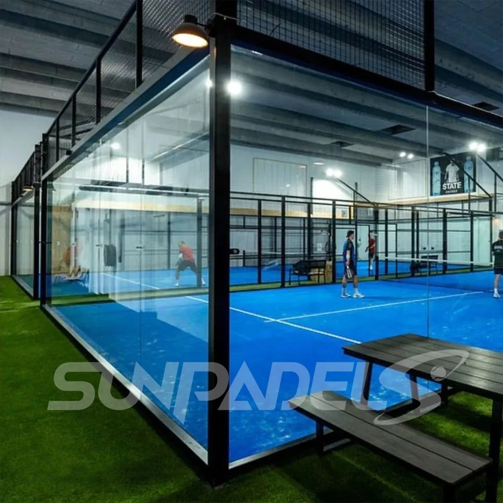 Guangdong Manufacturer Stable Structure Panoramic Padel Tennis Courts With Indoor & Outdoor Easy Installation