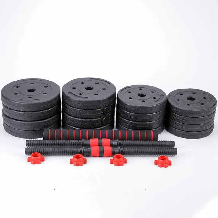 The gym uses cement dumbbells Barbell sport environmentally friendly dumbbells Adjustable fitness barbells