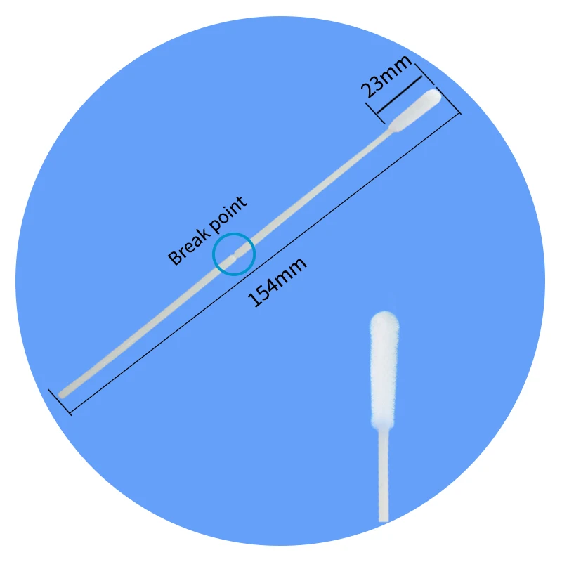 Oral Sampling Nylon Fiber Throat Oropharyngeal Flocked Swab Collection Kit